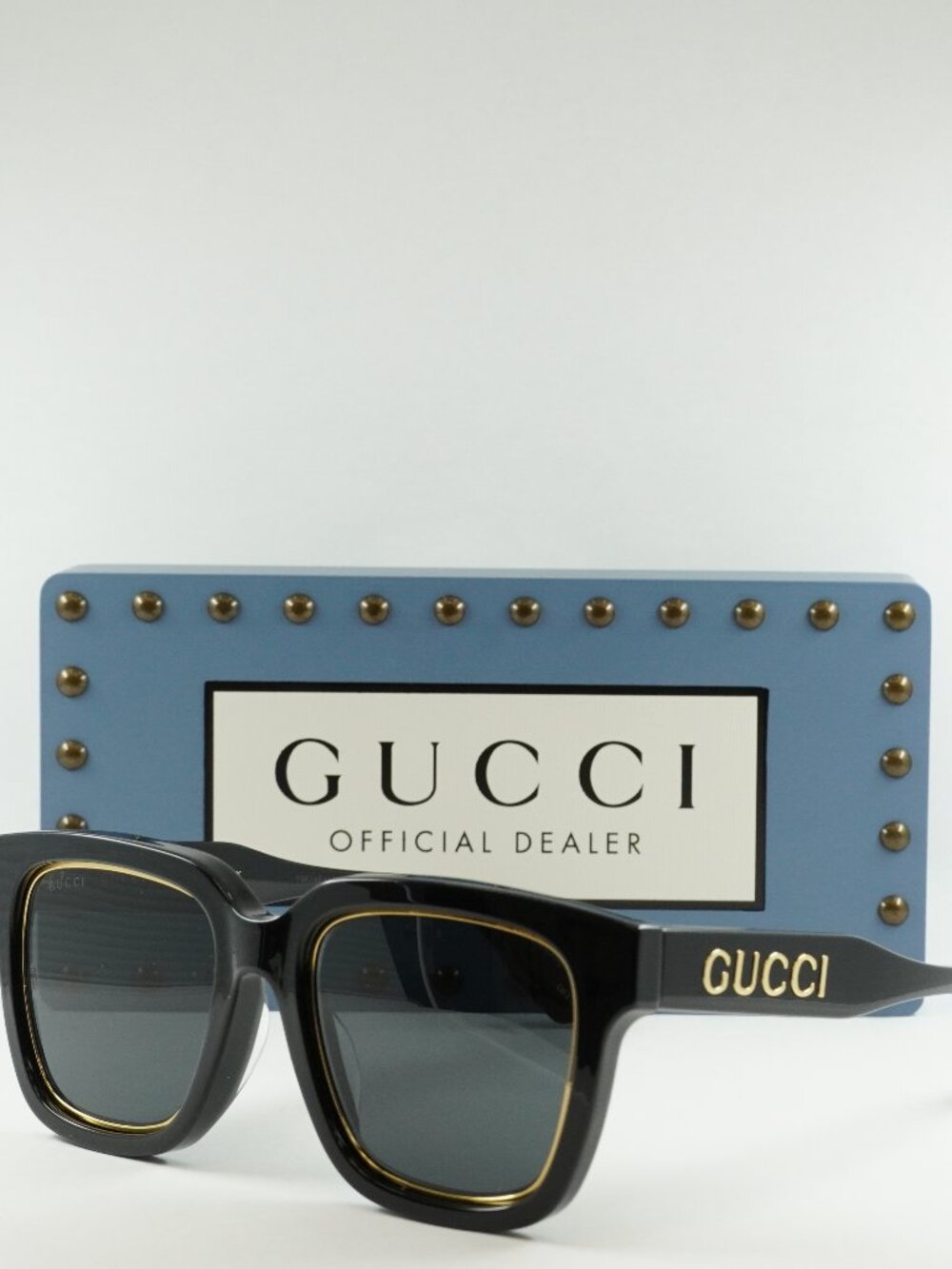 Gucci GG1136SA 001 Square Sunglasses - Black / Grey